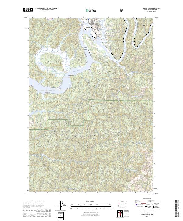 USGS Topographic Map – Toledo South