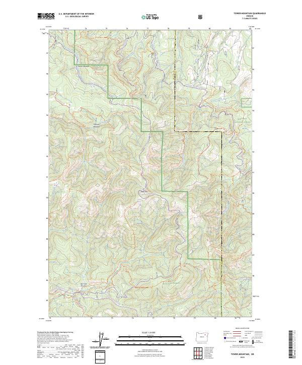 USGS Topographic Map – Tower Mountain