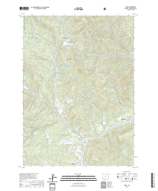 USGS Topographic Map – Trail