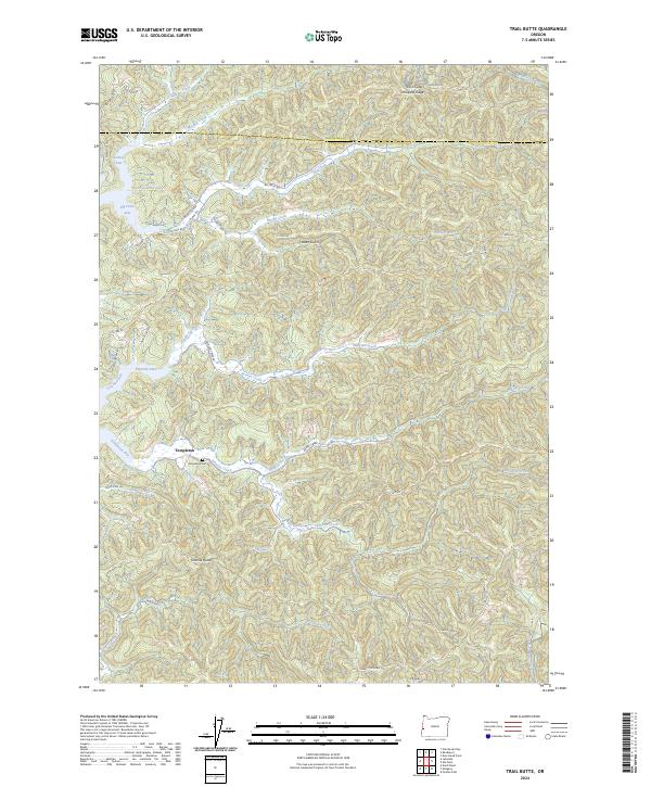 USGS Topographic Map – Trail Butte