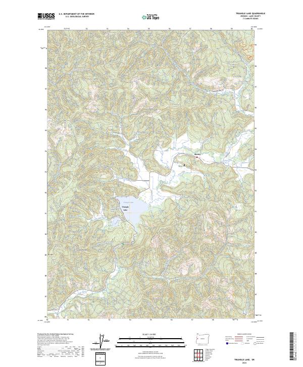 USGS Topographic Map – Triangle Lake