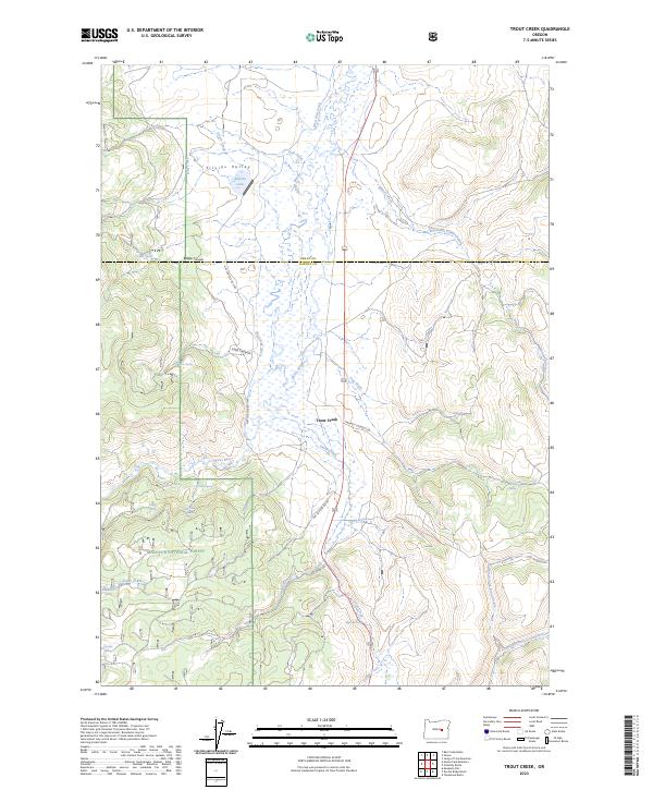 USGS Topographic Map – Trout Creek