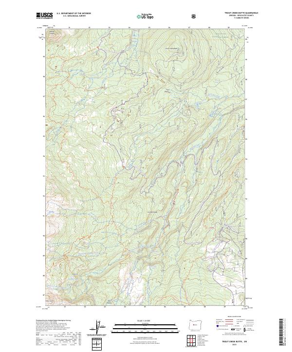 USGS Topographic Map – Trout Creek Butte