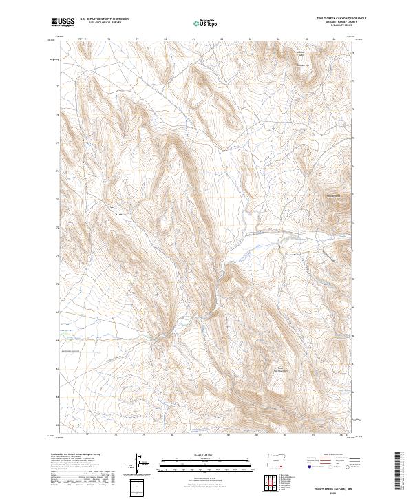 USGS Topographic Map – Trout Creek Canyon