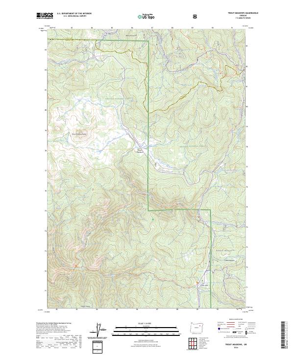 USGS Topographic Map – Trout Meadows