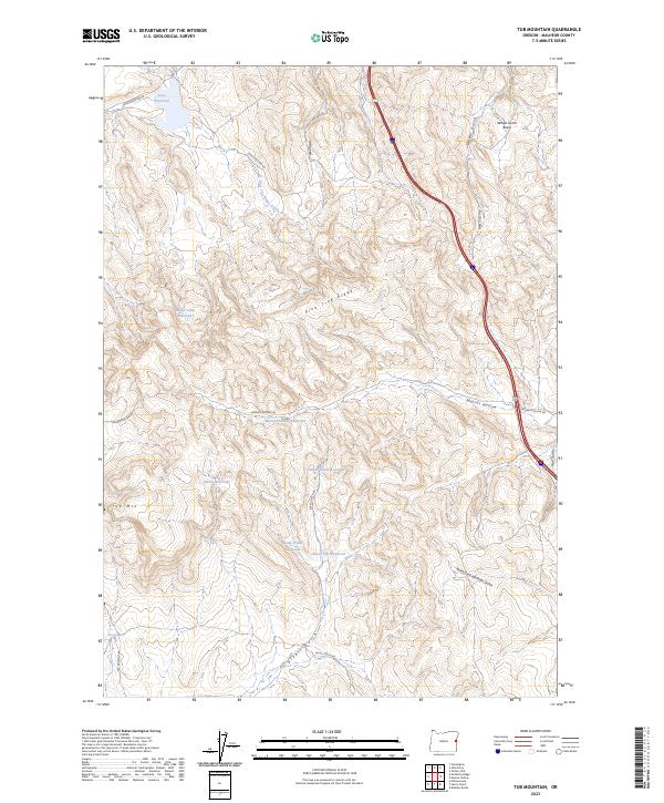 USGS Topographic Map – Tub Mountain