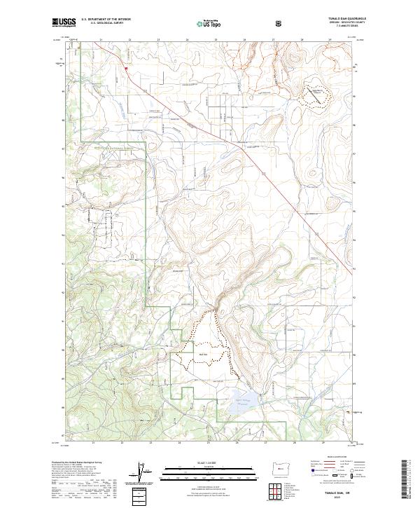 USGS Topographic Map – Tumalo Dam