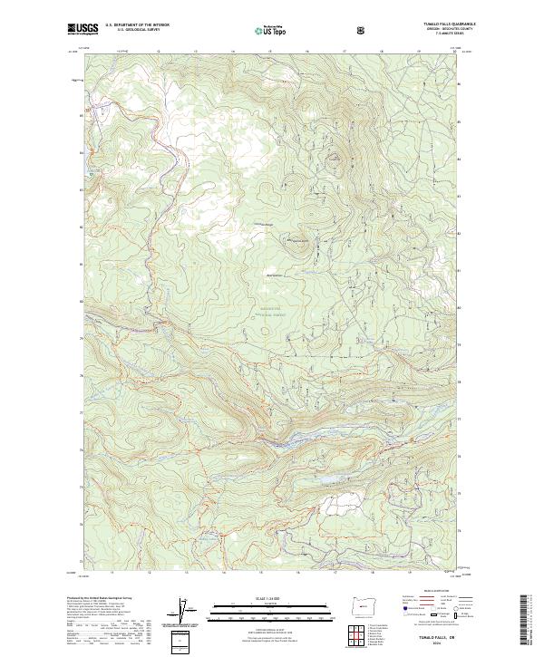 USGS Topographic Map – Tumalo Falls