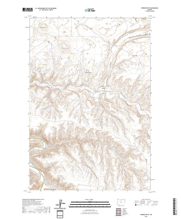 USGS Topographic Map – Turner Butte