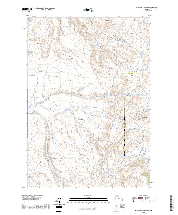 USGS Topographic Map – Twelvemile Reservoir