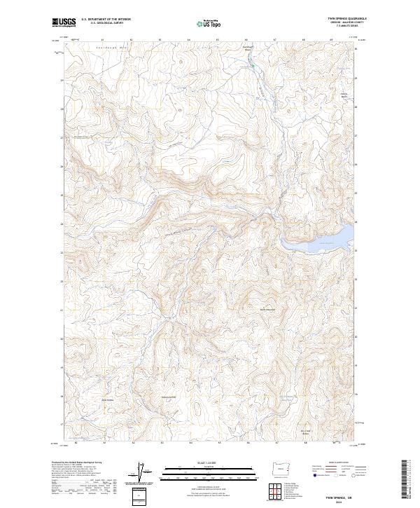 USGS Topographic Map – Twin Springs