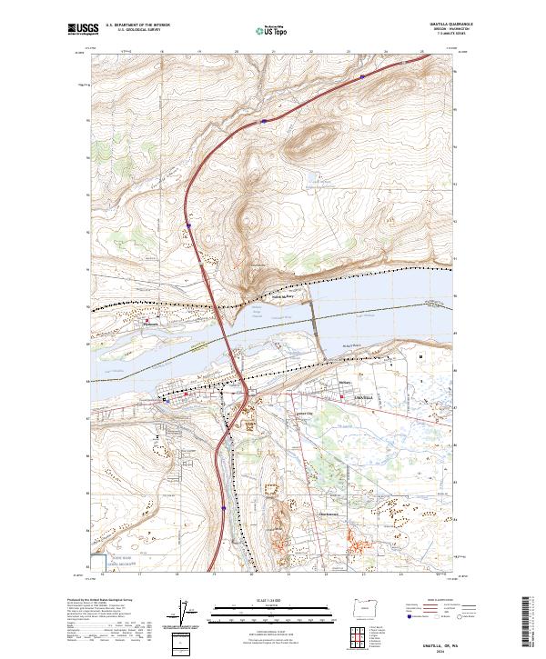 USGS Topographic Map – Umatilla
