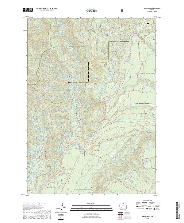USGS Topographic Map – Union Creek