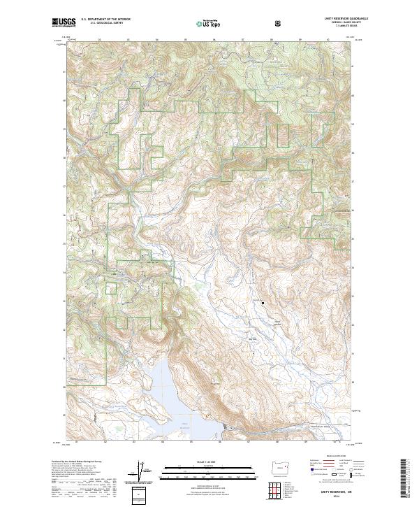 USGS Topographic Map – Unity Reservoir