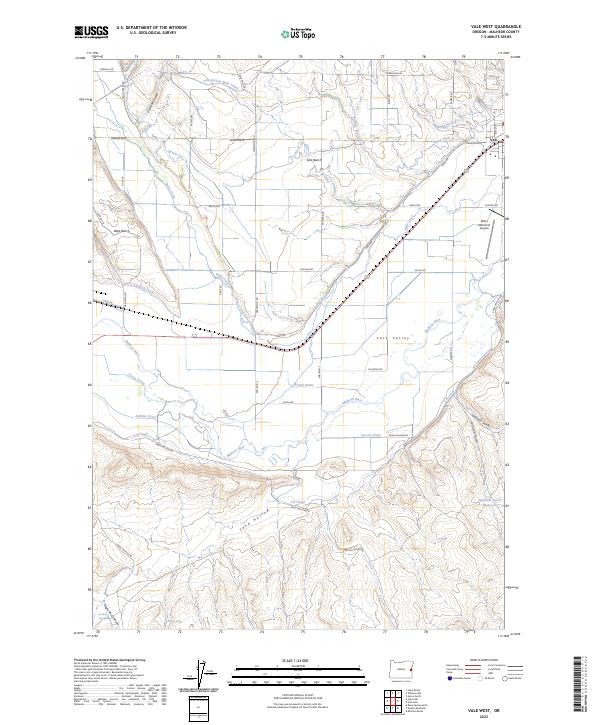 USGS Topographic Map – Vale West