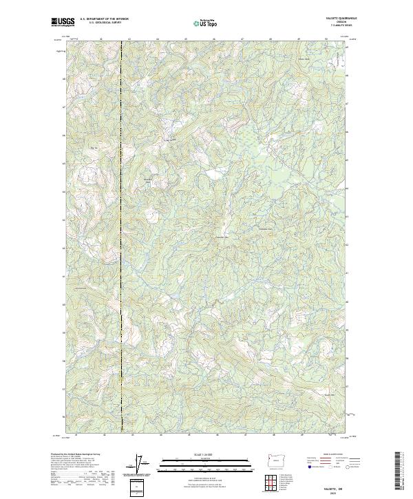 USGS Topographic Map – Valsetz