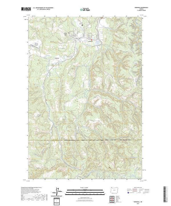 USGS Topographic Map – Vernonia