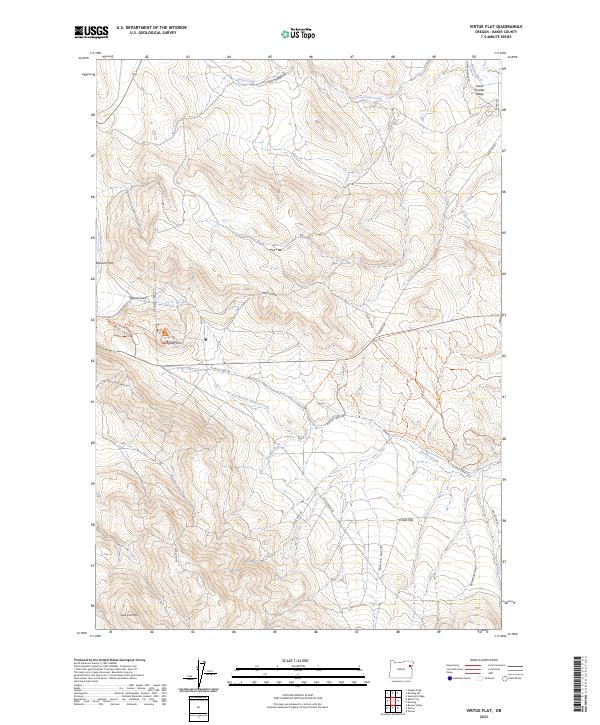 USGS Topographic Map – Virtue Flat