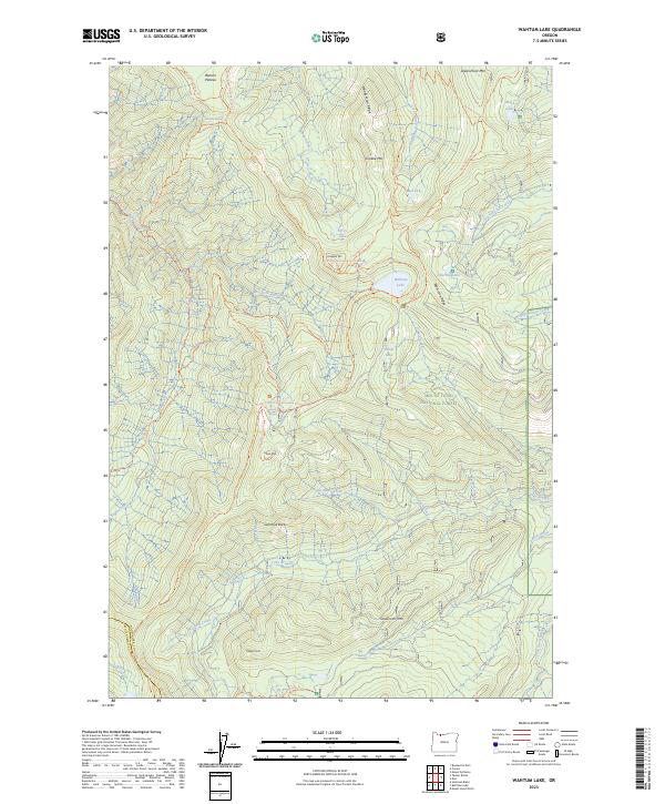 USGS Topographic Map – Wahtum Lake