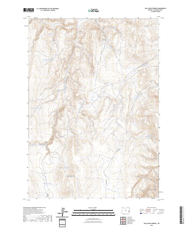 USGS Topographic Map – Wall Rock Springs