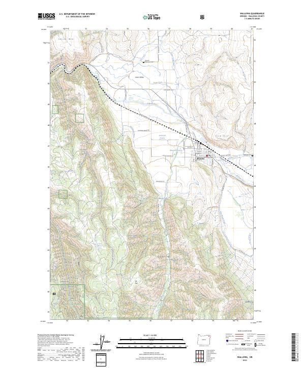 USGS Topographic Map – Wallowa
