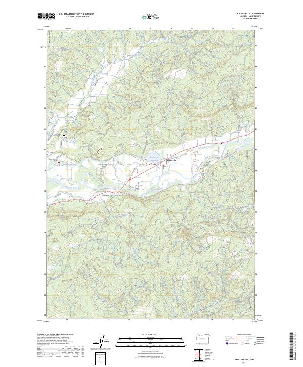 USGS Topographic Map – Walterville
