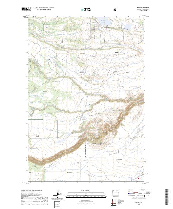 USGS Topographic Map – Wamic