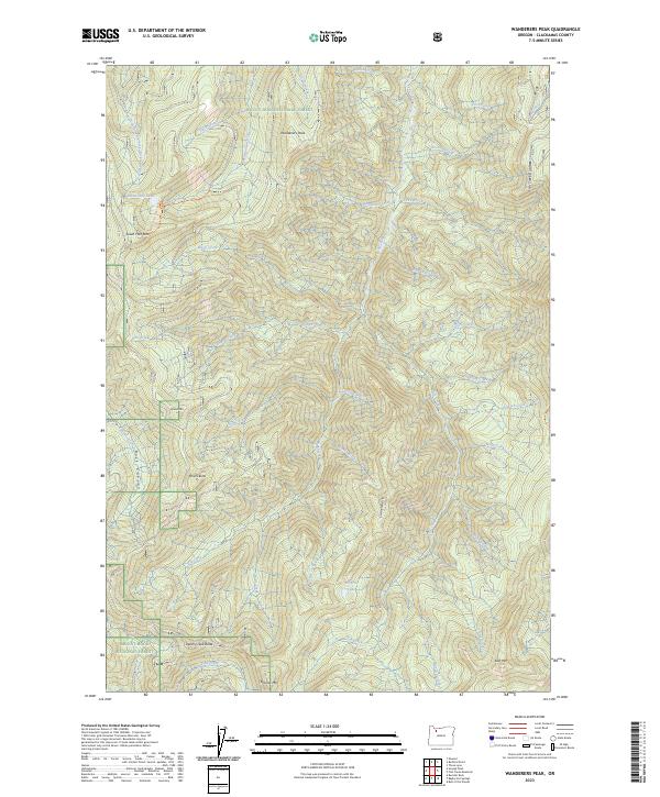 USGS Topographic Map – Wanderers Peak
