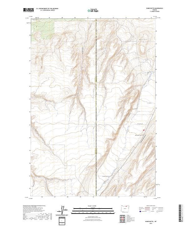 USGS Topographic Map – Ward Butte