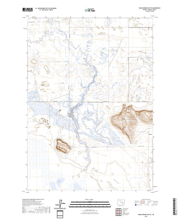 USGS Topographic Map – Warm Springs Butte