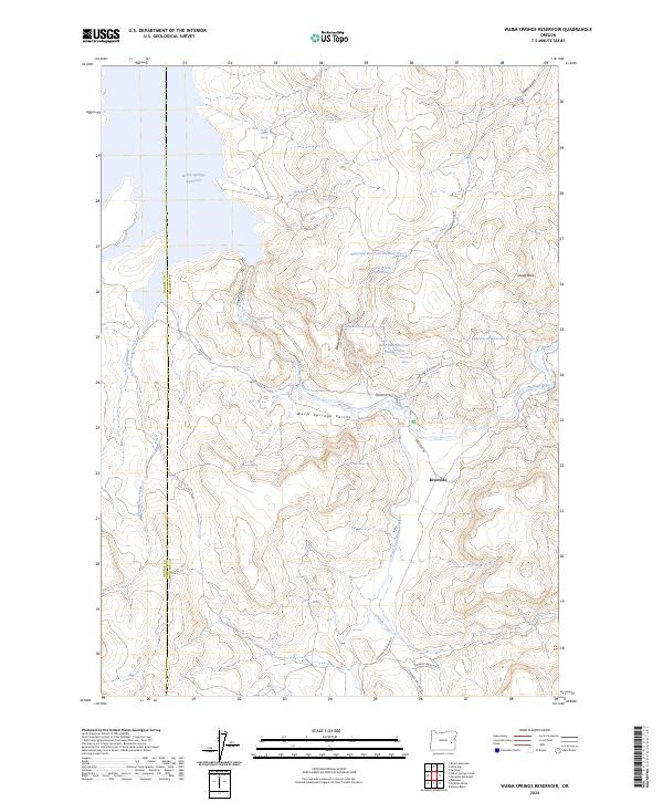 USGS Topographic Map – Warm Springs Reservoir