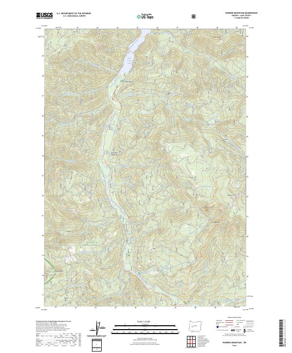 USGS Topographic Map – Warner Mountain