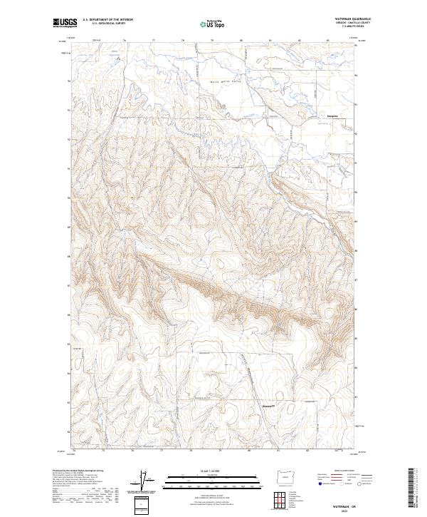 USGS Topographic Map – Waterman
