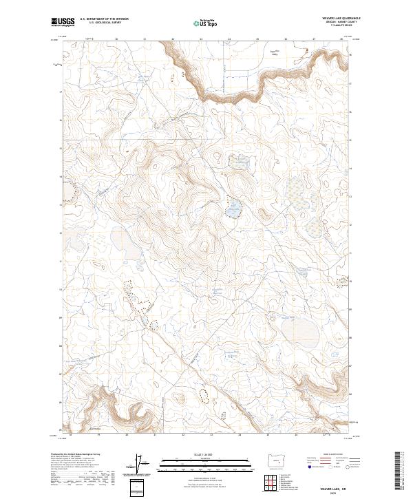USGS Topographic Map – Weaver Lake
