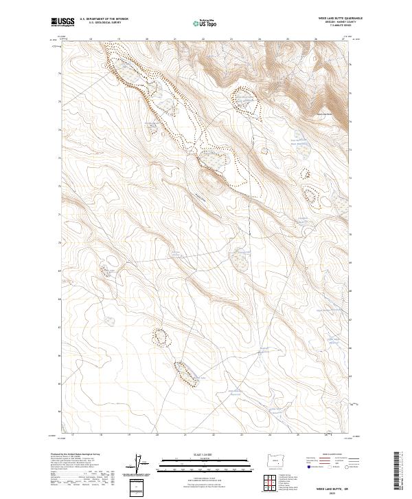 USGS Topographic Map – Weed Lake Butte