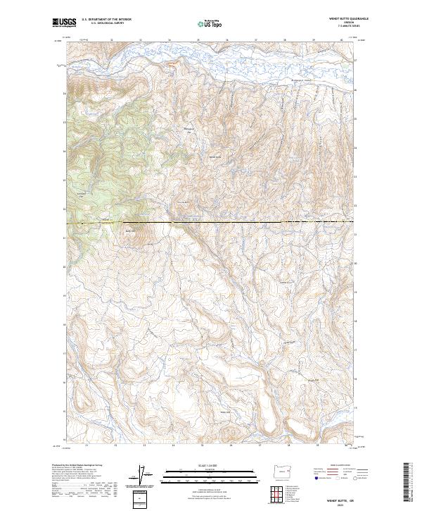 USGS Topographic Map – Wendt Butte