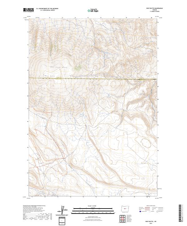 USGS Topographic Map – West Butte