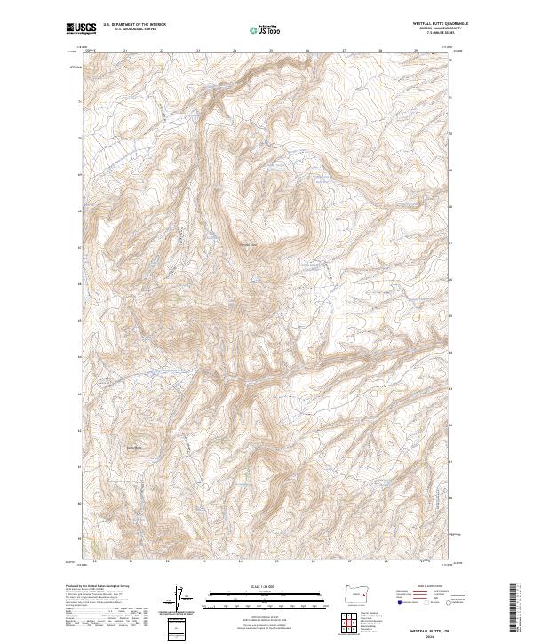 USGS Topographic Map – Westfall Butte