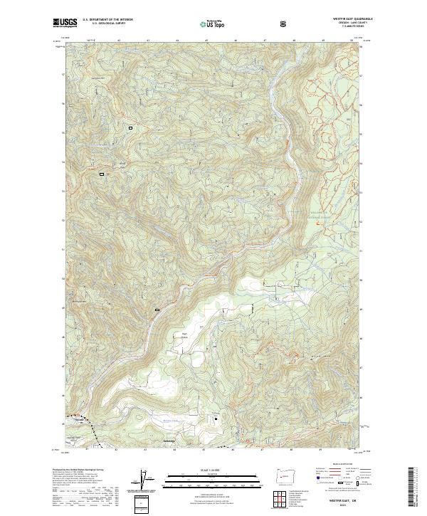 USGS Topographic Map – Westfir East