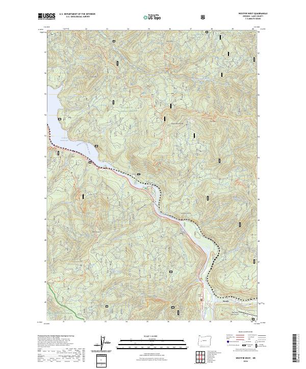 USGS Topographic Map – Westfir West