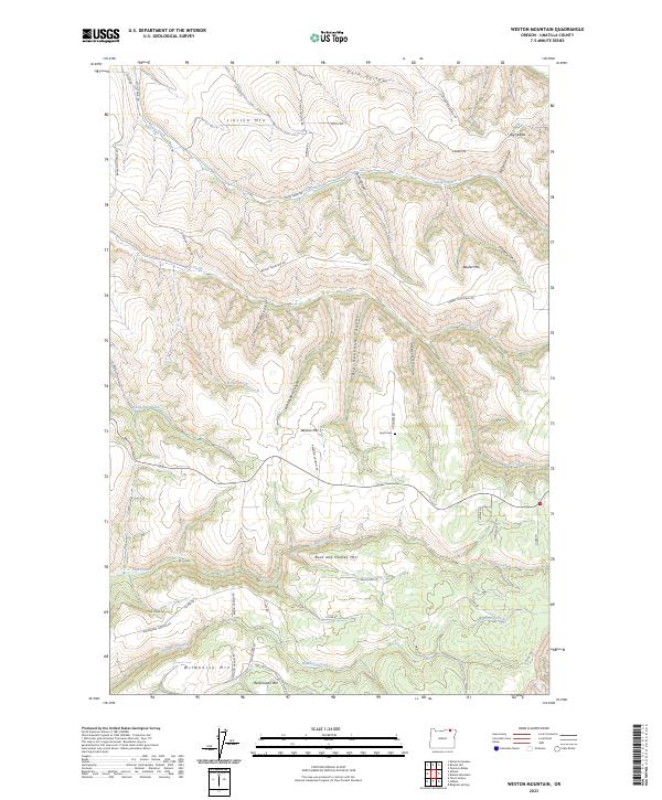 USGS Topographic Map – Weston Mountain