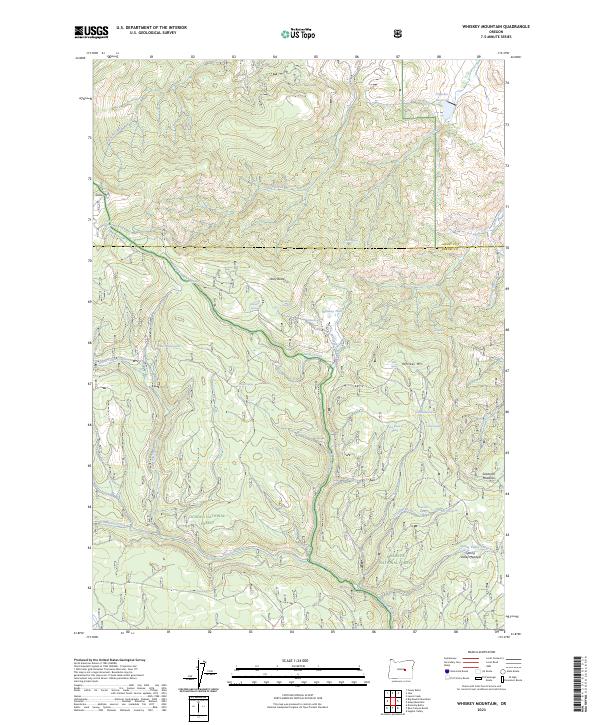 USGS Topographic Map – Whiskey Mountain
