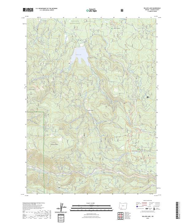 USGS Topographic Map – Willow Lake