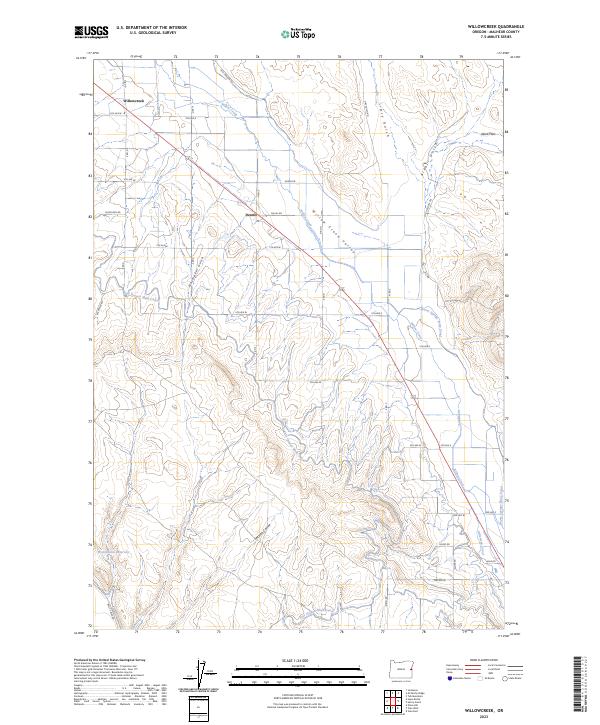 USGS Topographic Map – Willowcreek