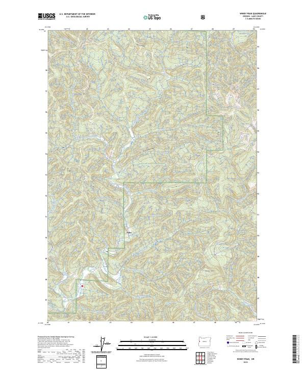 USGS Topographic Map – Windy Peak