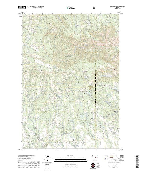 USGS Topographic Map – Wolf Mountain