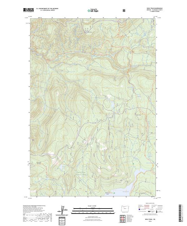 USGS Topographic Map – Wolf Peak