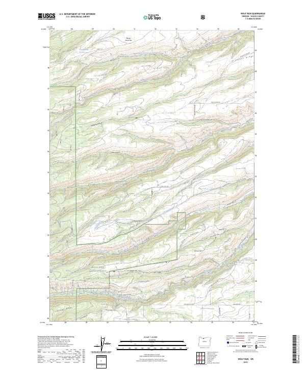 USGS Topographic Map – Wolf Run