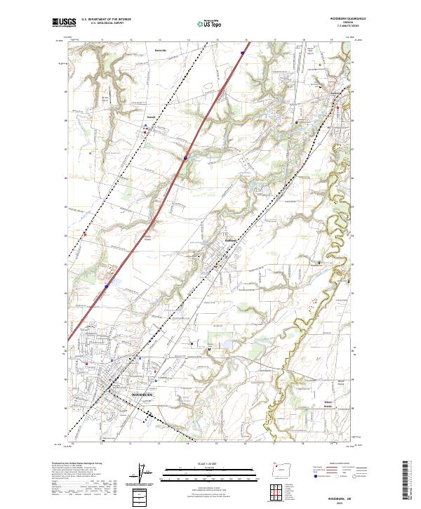 USGS Topographic Map – Woodburn