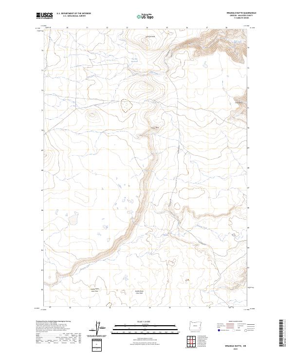 USGS Topographic Map – Wrangle Butte